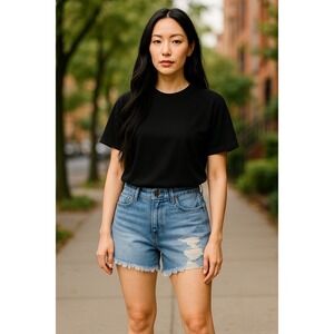 CELLO Women's Size S Distressed Denim Cutoff Shorts Size Small